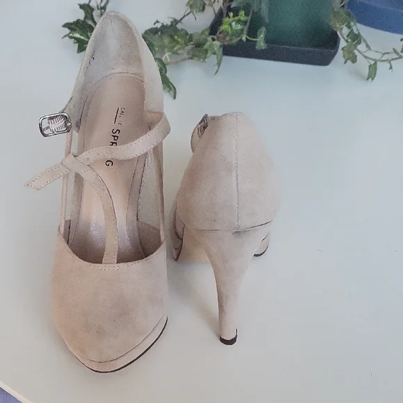 Call It Spring Beige Strap Heels - Picture 2 of 3